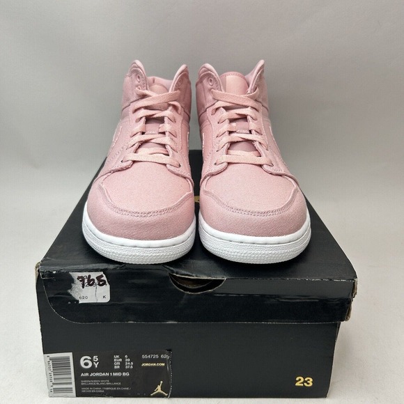 Nike Shoes Air Jordan 1 Retro Mid BG Sheen “Pink Denim” 2024 - Picture 2 of 5